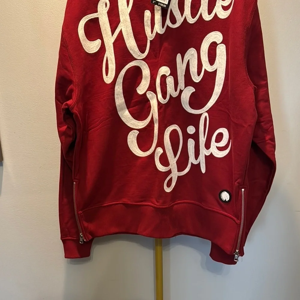 Hustle Gang Life red crew neck Sweatshirt NWT 3XL